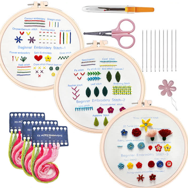 1Pack Embroidery Starter Kit For Adults