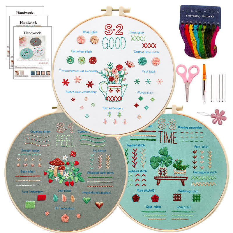 1Pack Embroidery Starter Kit For Adults