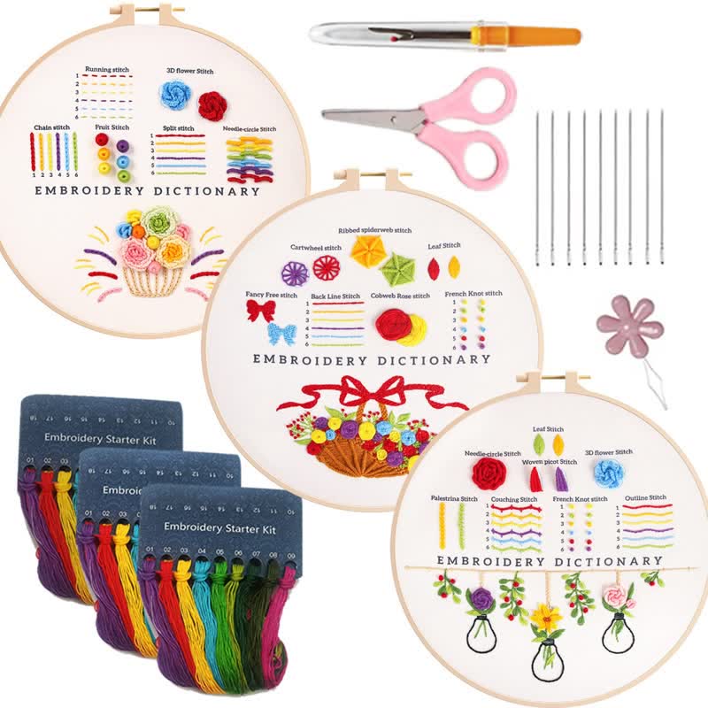 1Pack Embroidery Starter Kit For Adults