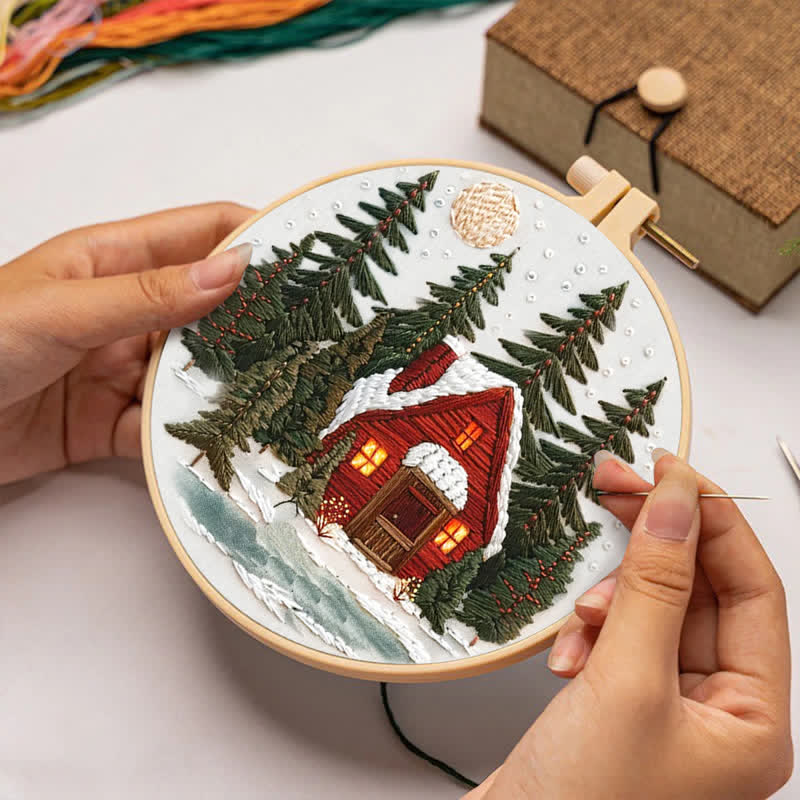 Rubbyoo Embroidery Kit - Winter Forest