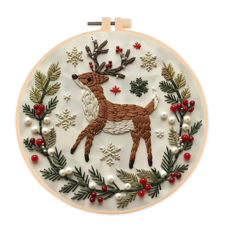 Rubbyoo Embroidery Kit - Christmas Deer