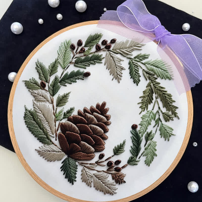 Rubbyoo Embroidery Kit - Pinecone