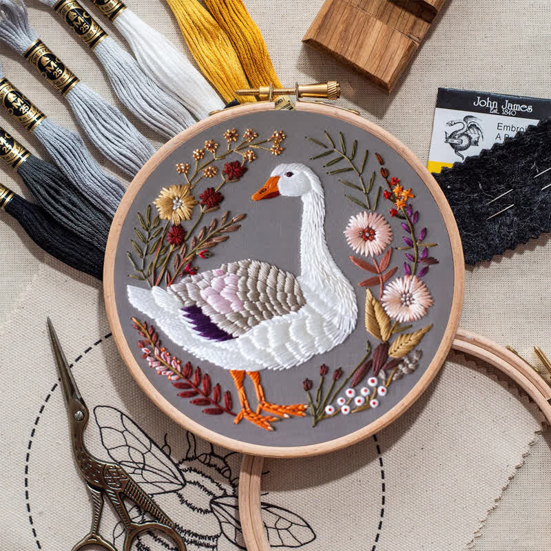 Rubbyoo Embroidery Kit - Winter Goose