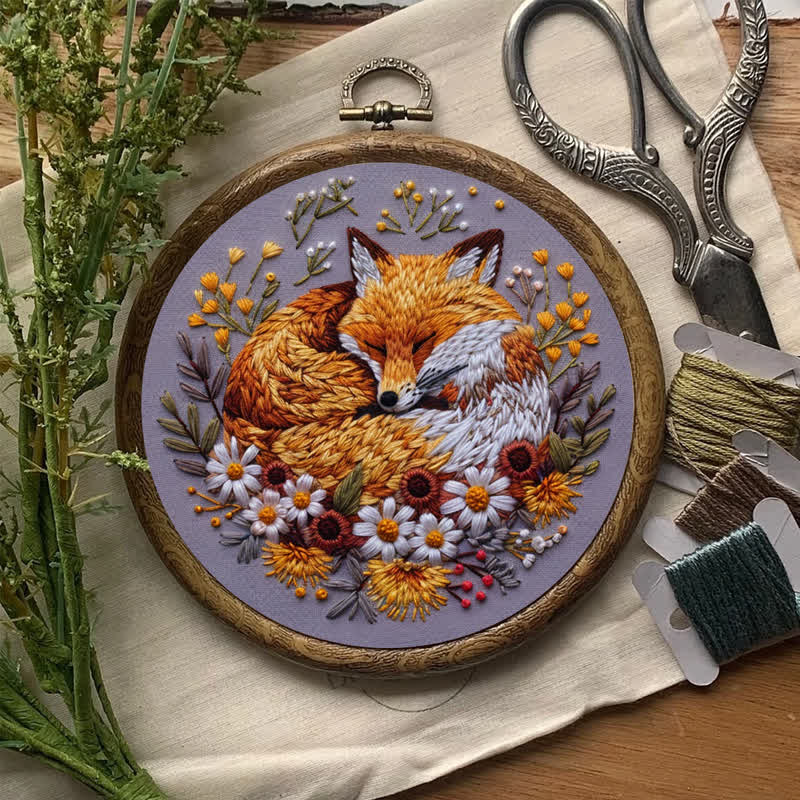 Rubbyoo Embroidery Kit - Woodland Fox