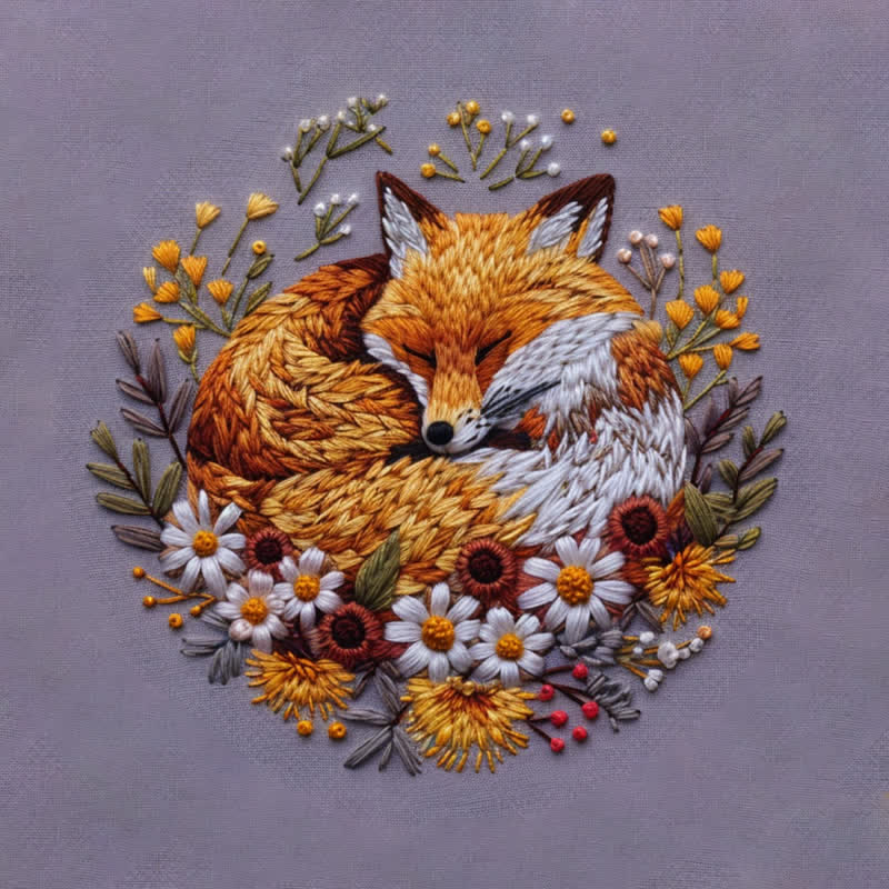Rubbyoo Embroidery Kit - Woodland Fox