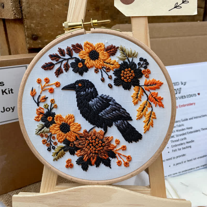 Rubbyoo Embroidery Kit - Raven