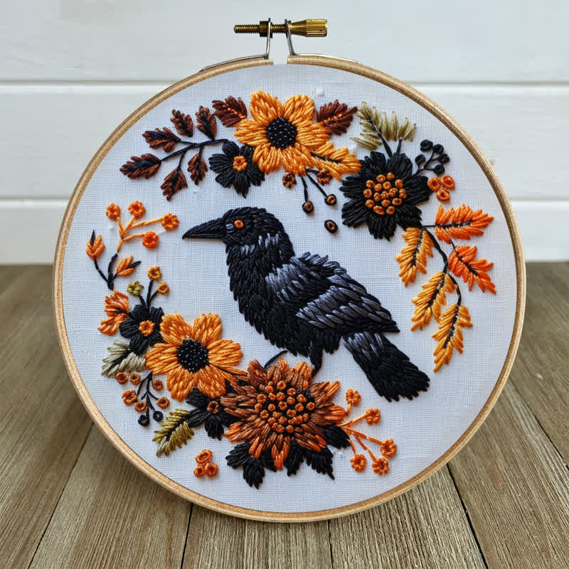 Rubbyoo Embroidery Kit - Raven