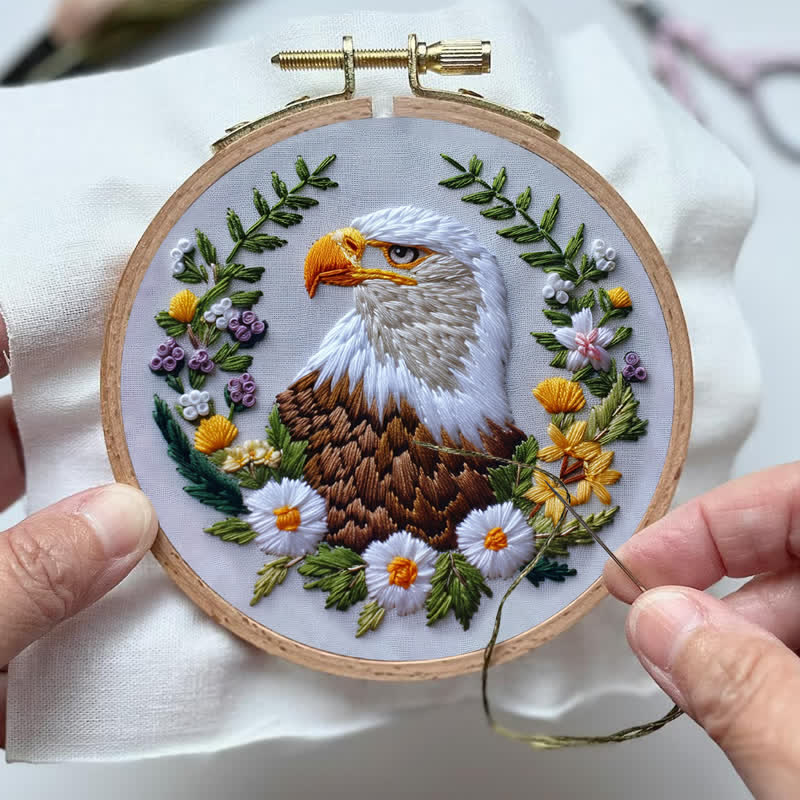 Rubbyoo Embroidery Kit - "Native Eagle"