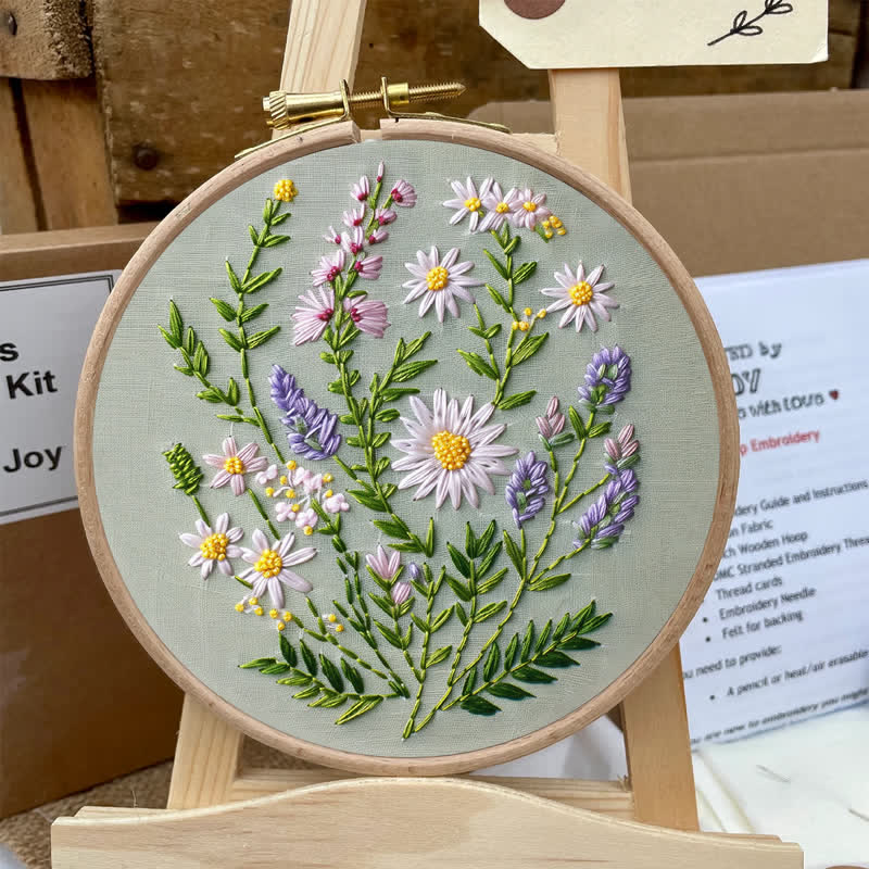 Rubbyoo Embroidery Kit - Wildflower Bouquet