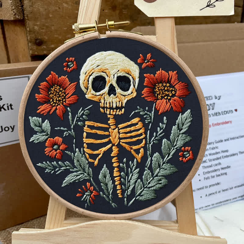 Rubbyoo Embroidery Kit - Skull