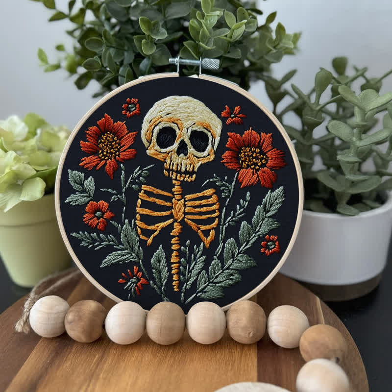 Rubbyoo Embroidery Kit - Skull