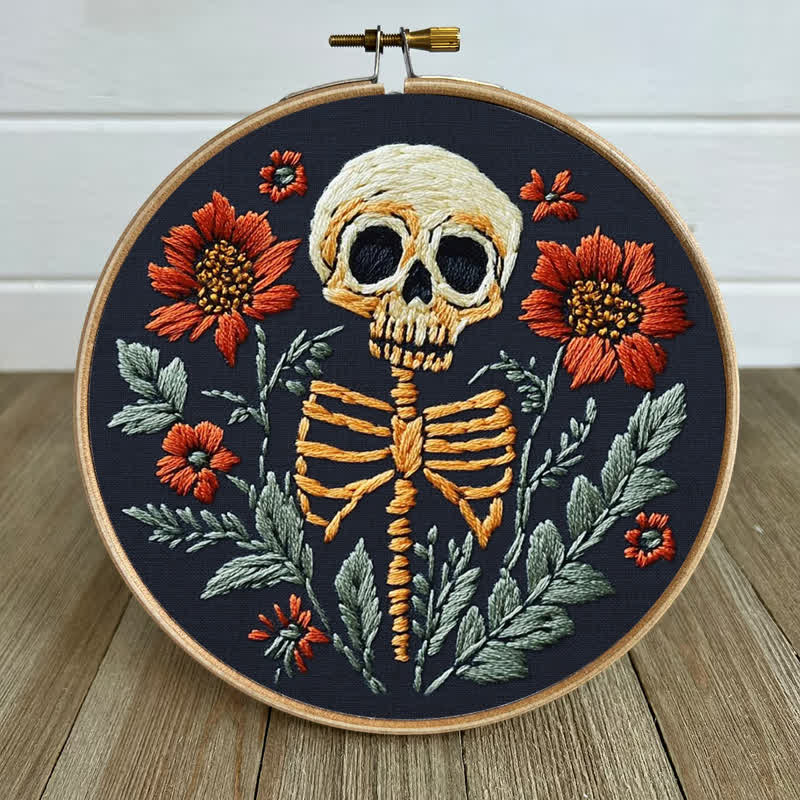 Rubbyoo Embroidery Kit - Skull