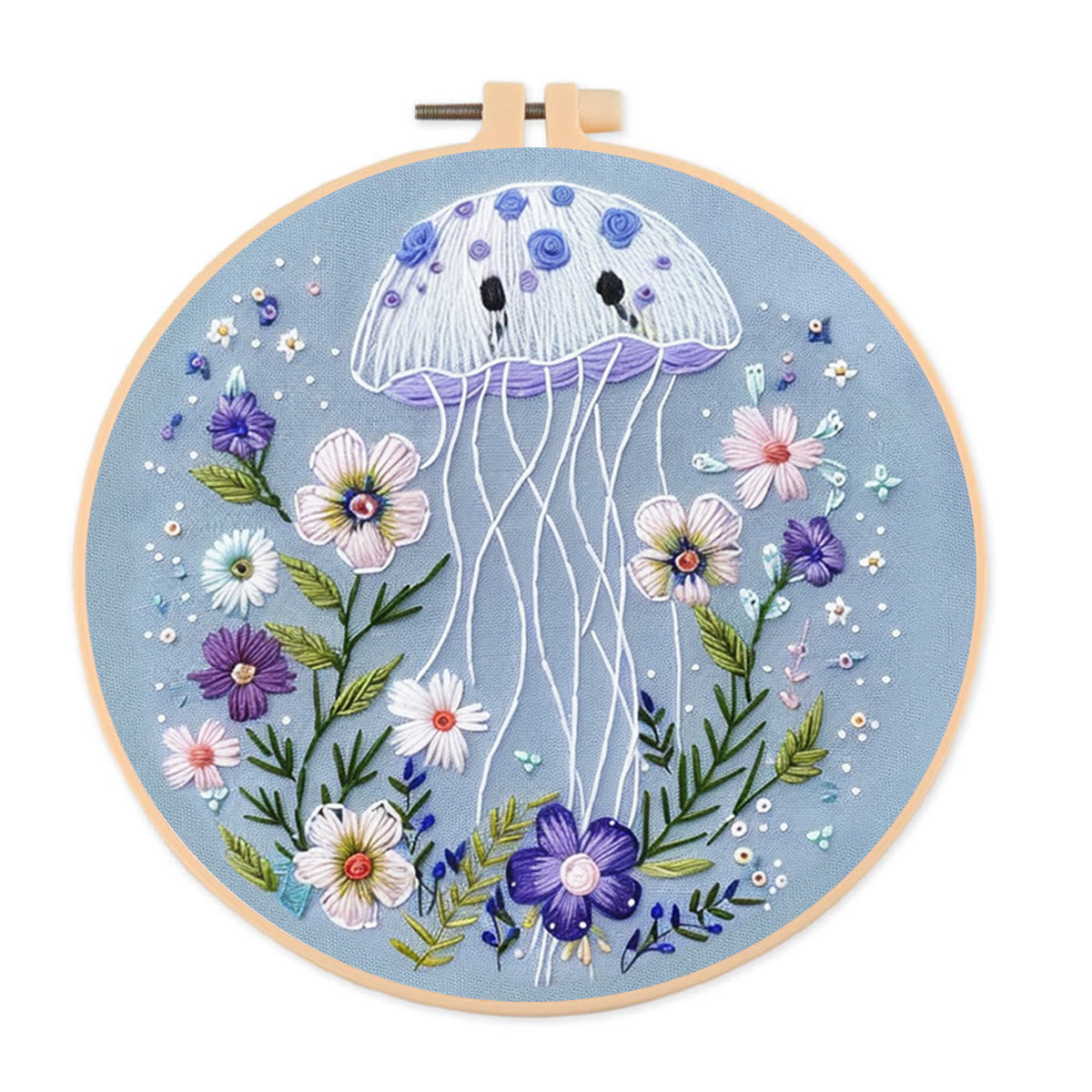 Rubbyoo Embroidery Kit -Blue Jellyfish