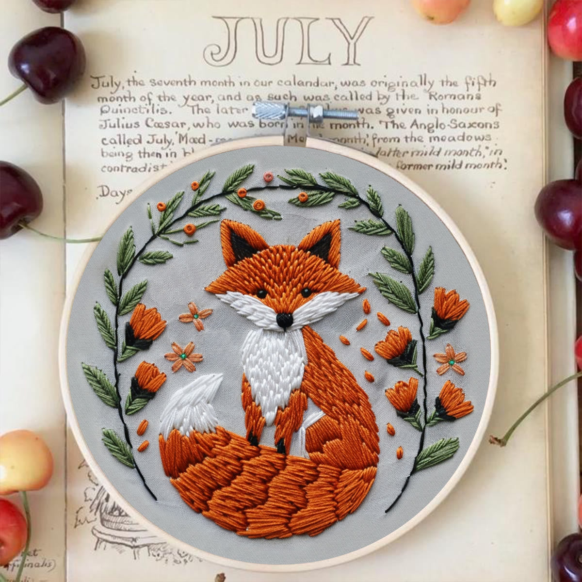 Rubbyoo Embroidery Kit - Big Tail Fox