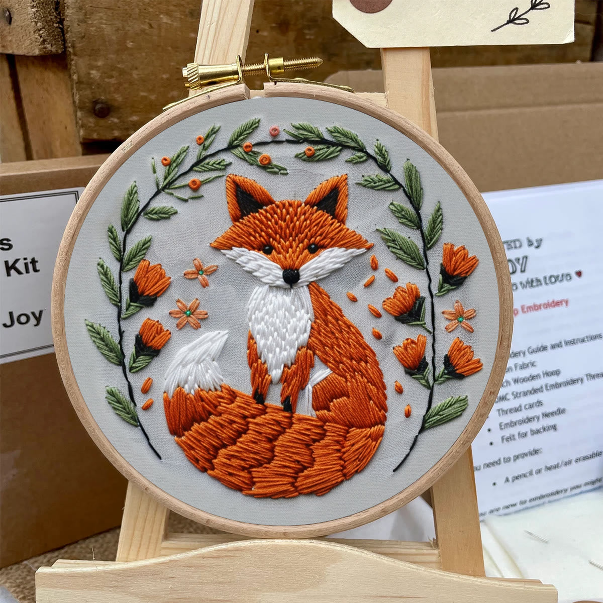 Rubbyoo Embroidery Kit - Big Tail Fox