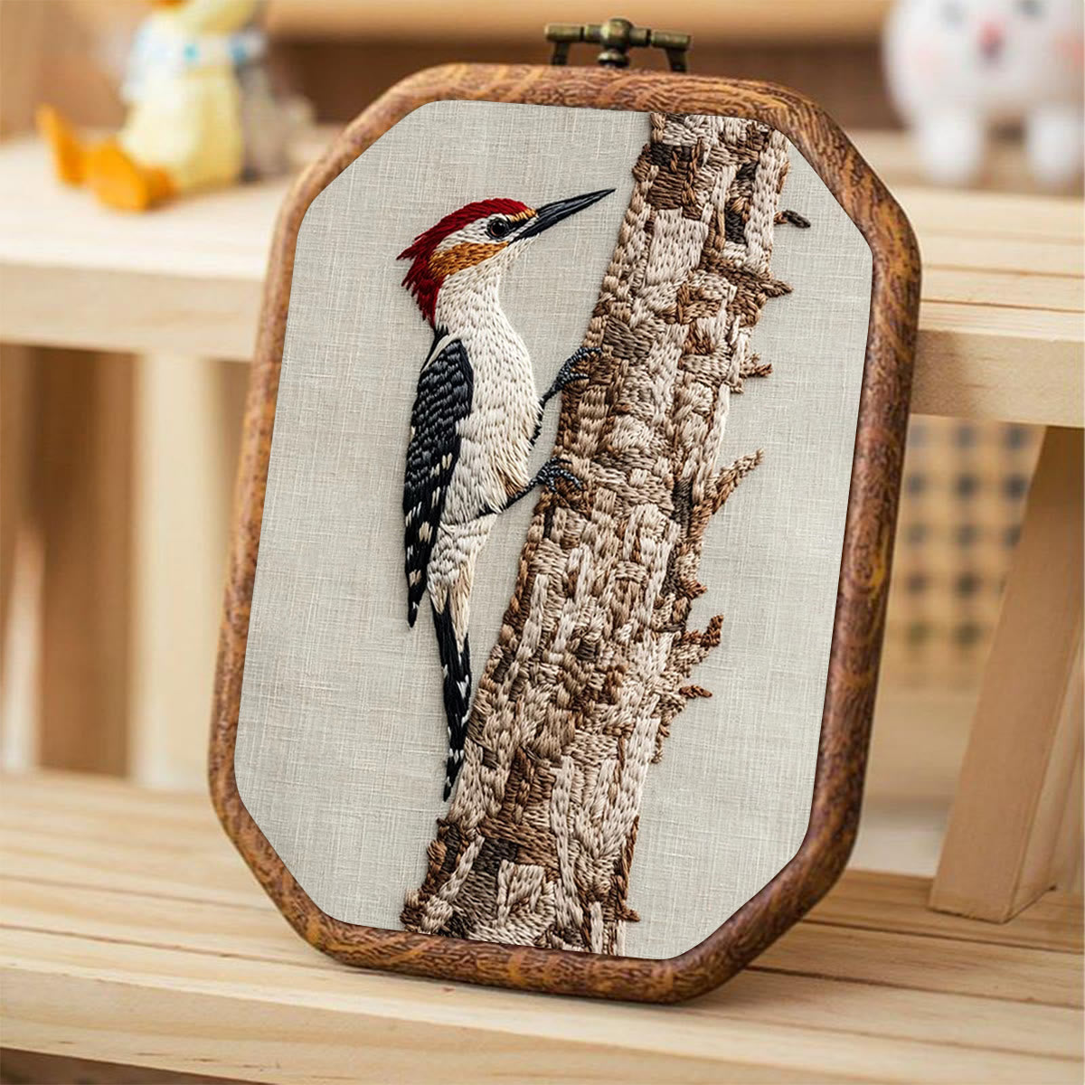 Rubbyoo Embroidery Kit- Woodpecker