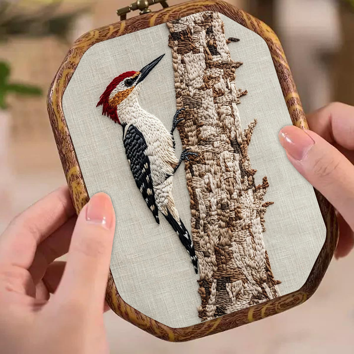 Rubbyoo Embroidery Kit- Woodpecker