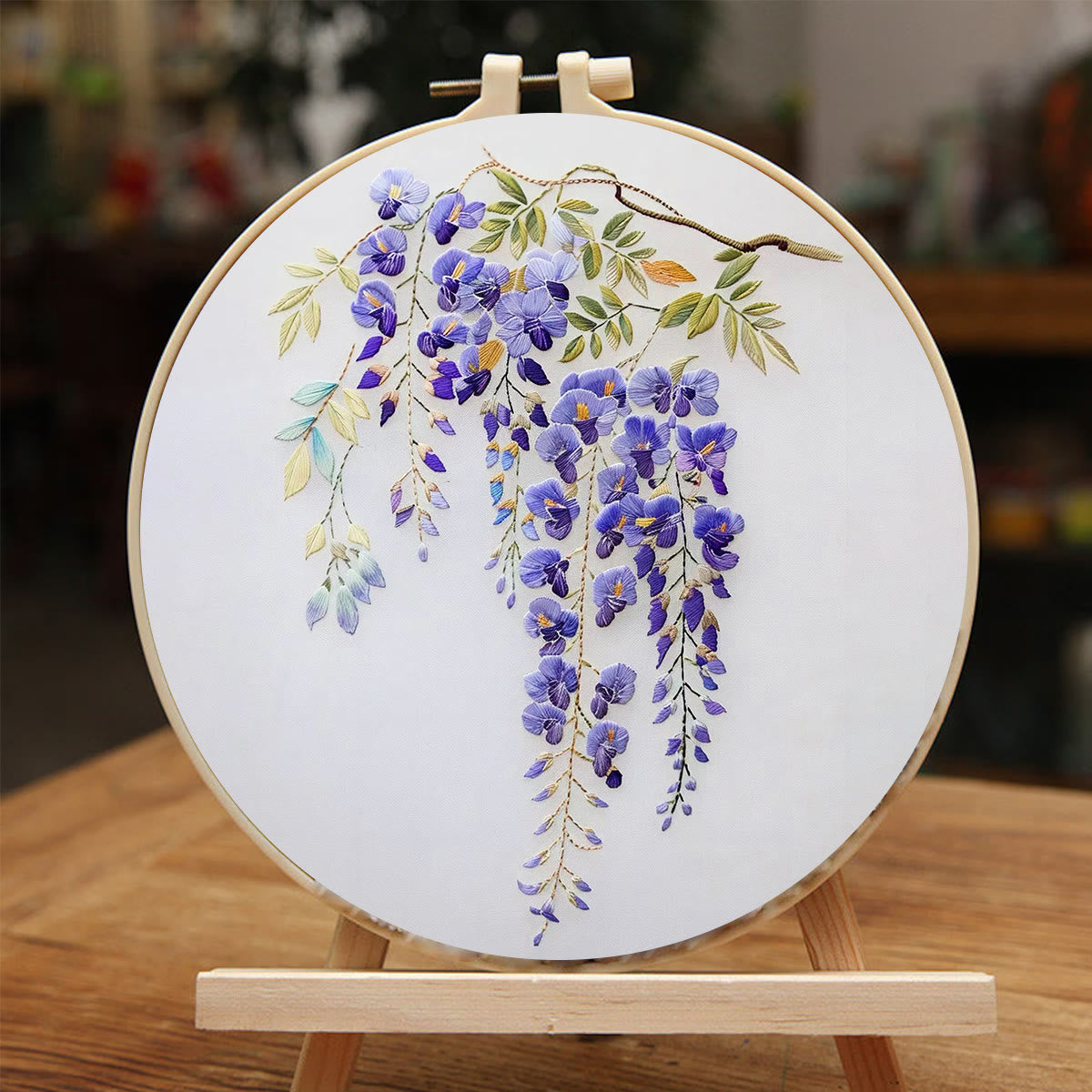 Rubbyoo Embroidery Kit- Wisteria Flower