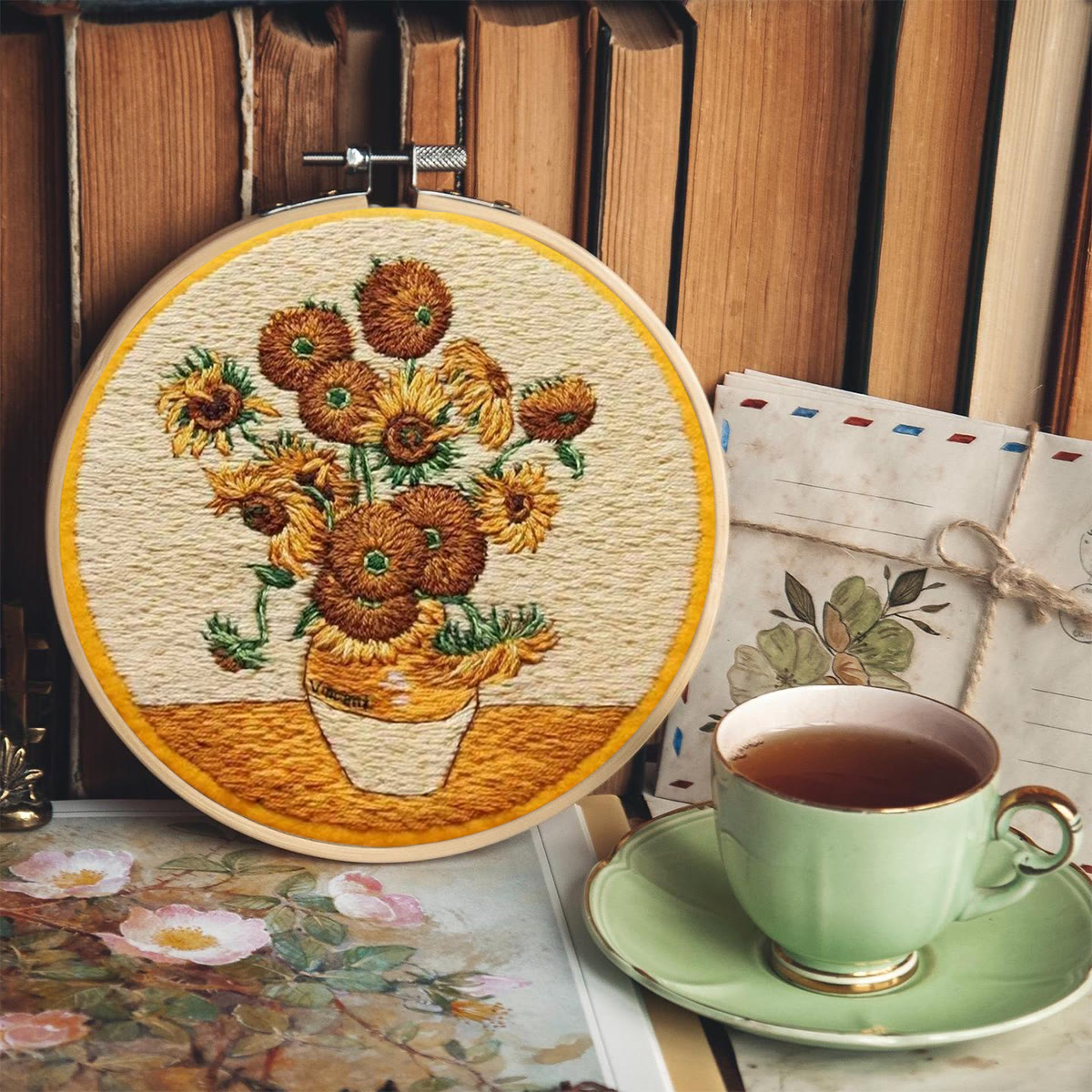 Rubbyoo Embroidery Kit- Van Gogh Sunflowers