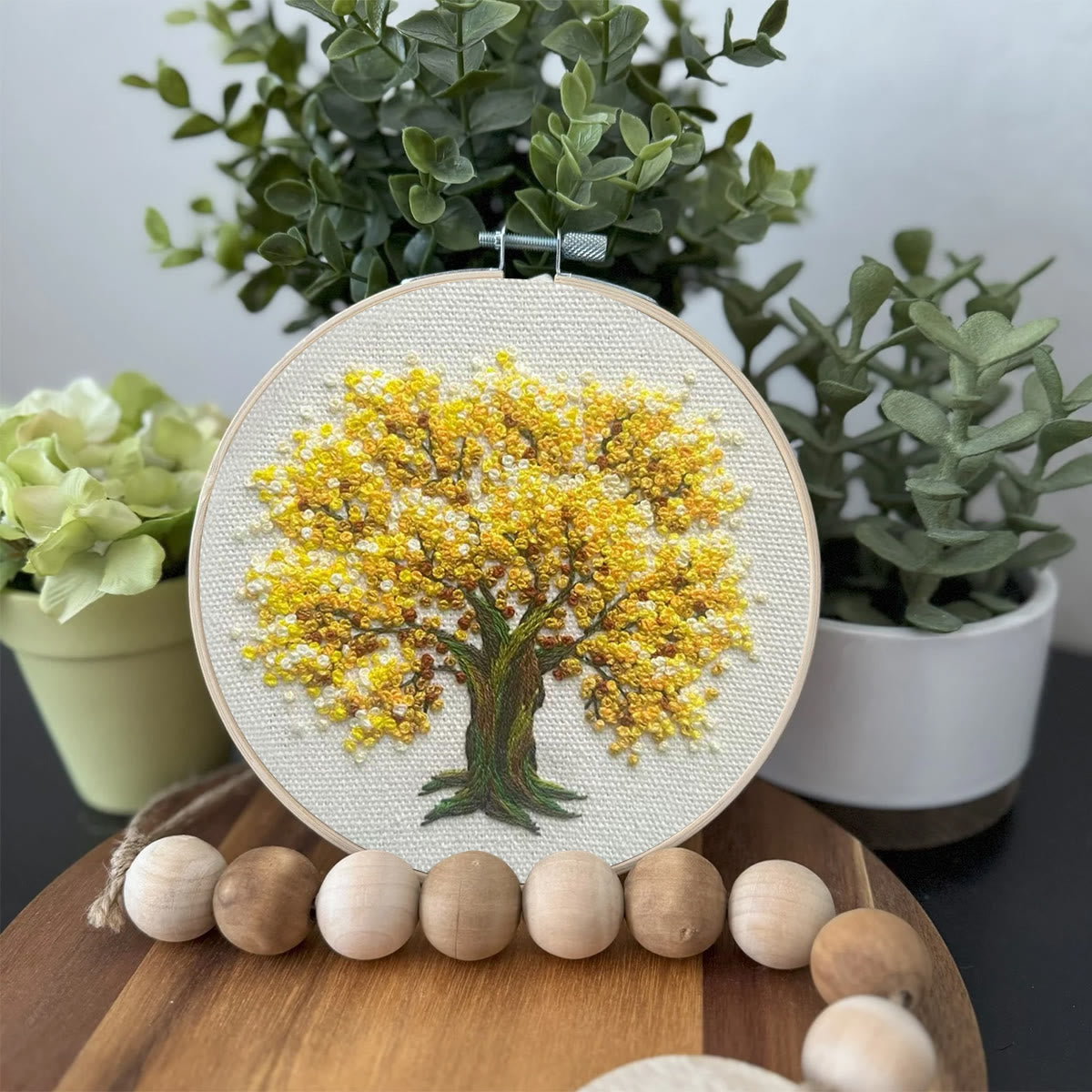 Rubbyoo Embroidery Kit- Yellow Blooming Tree