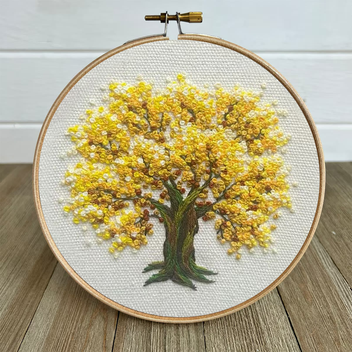 Rubbyoo Embroidery Kit- Yellow Blooming Tree