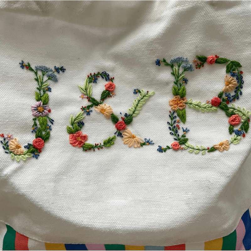 Floral Letter Stick And Stitch Embroidery Patterns