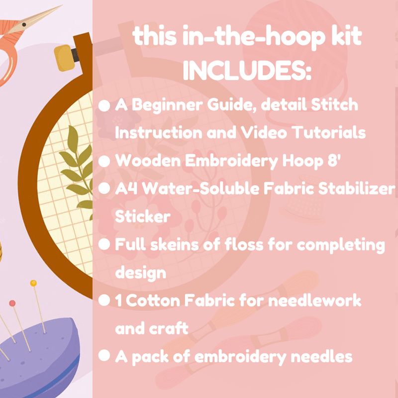 Rubbyoo Embroidery Kit - Woodland Fox