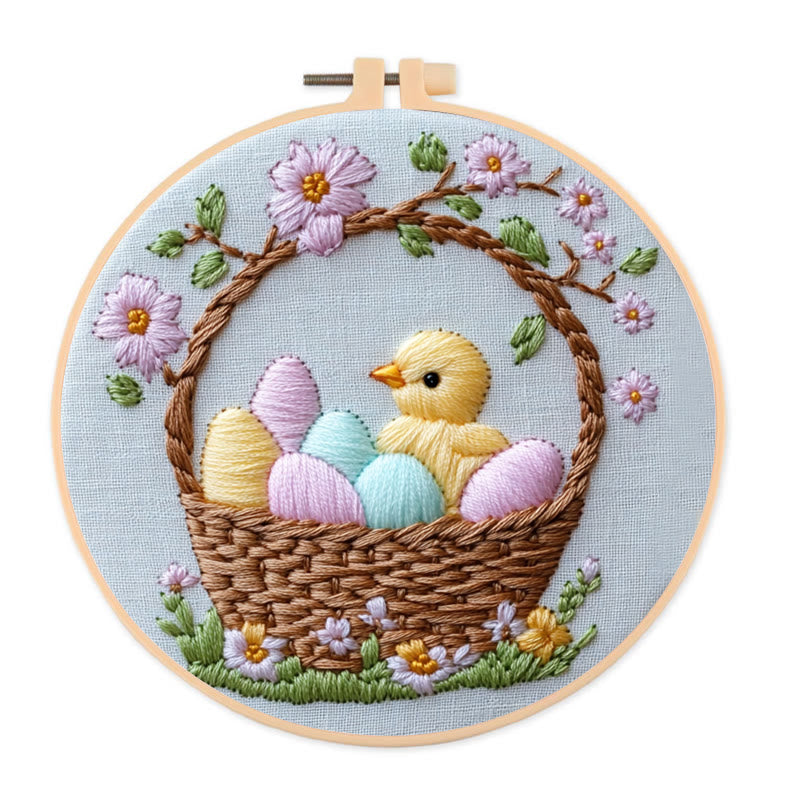 Rubbyoo Embroidery Kit -Easter Basket | Holiday Needlework Gift DIY Craft Kits