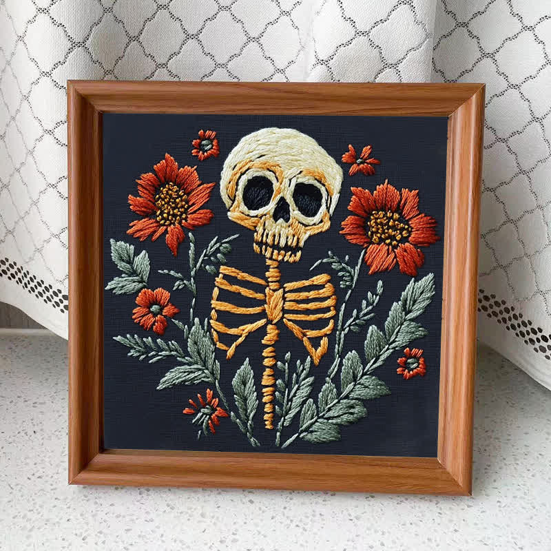 Rubbyoo Embroidery Kit - Skull