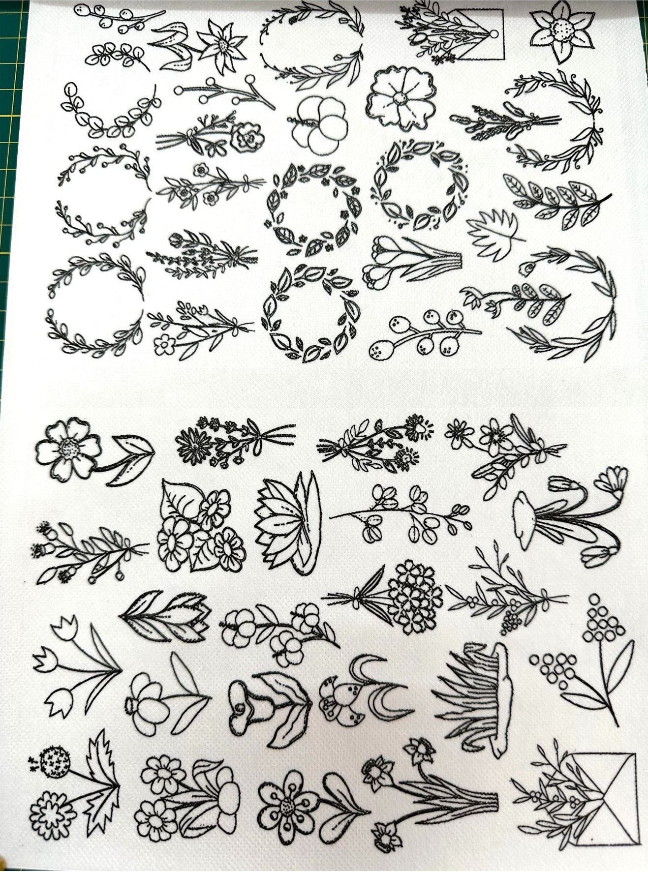 Floral Series Stick And Stitch Embroidery Patterns | Embroidery For Clothes