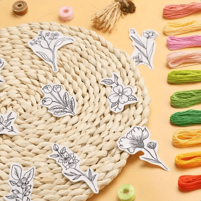 Floral Series Stick And Stitch Embroidery Patterns | Embroidery For Clothes