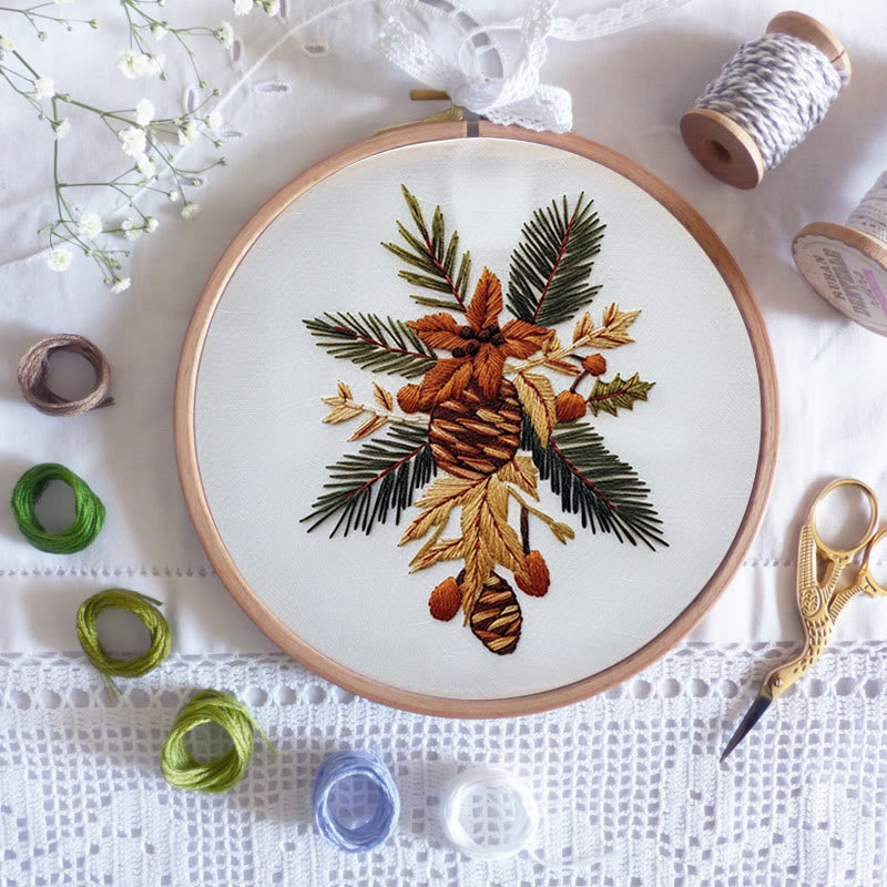 Rubbyoo Embroidery Kit- Winter Bouquet