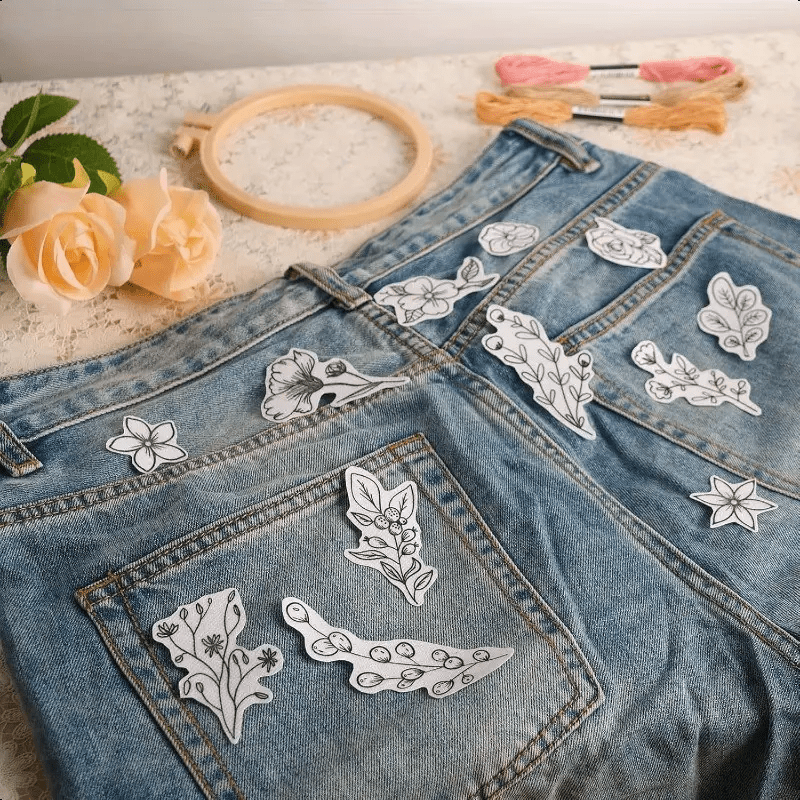 Floral Series Stick And Stitch Embroidery Patterns | Embroidery For Clothes