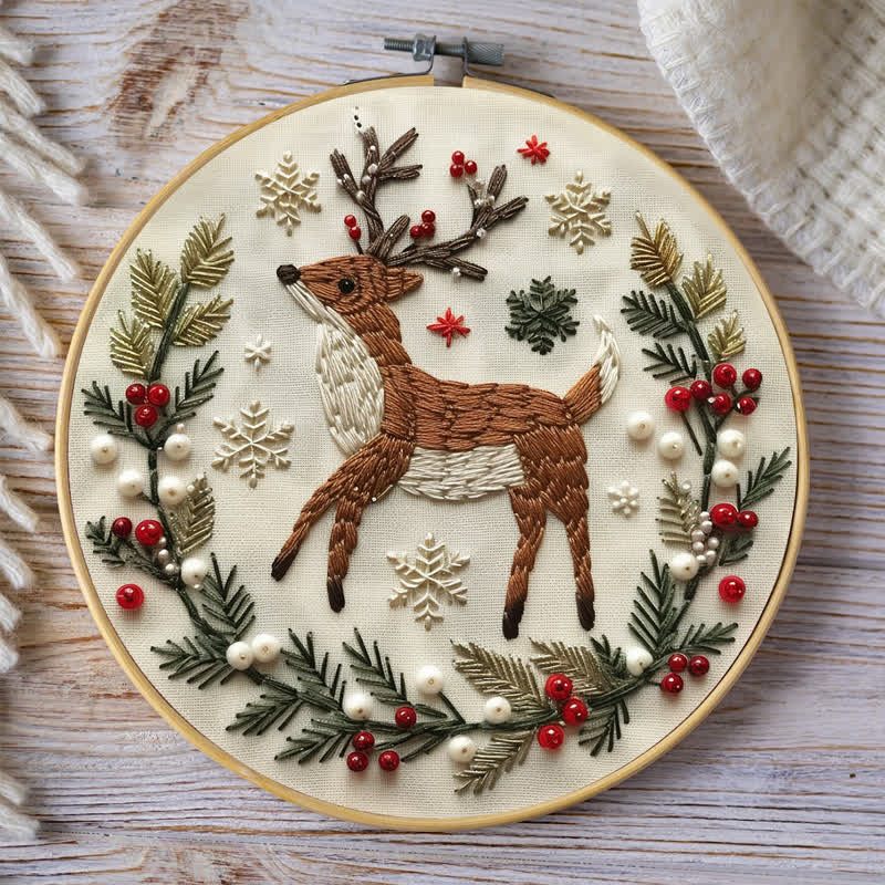Rubbyoo Embroidery Kit - Christmas Deer