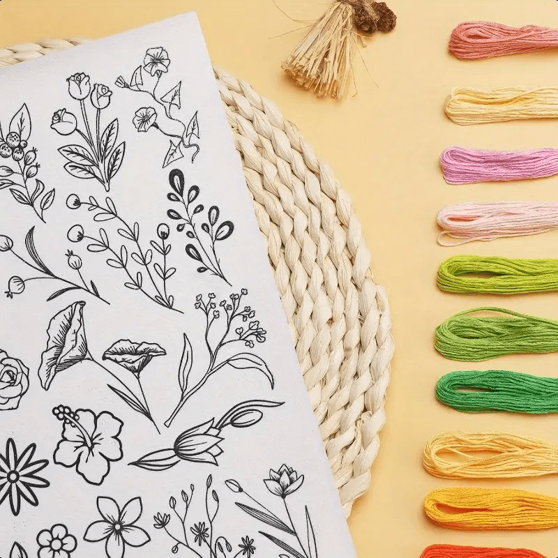 Floral Series Stick And Stitch Embroidery Patterns | Embroidery For Clothes