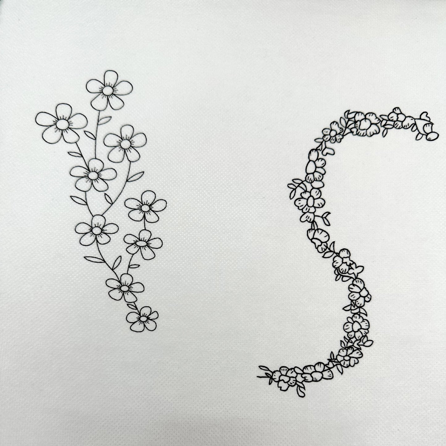 Floral Series Stick And Stitch Embroidery Patterns | Embroidery For Clothes