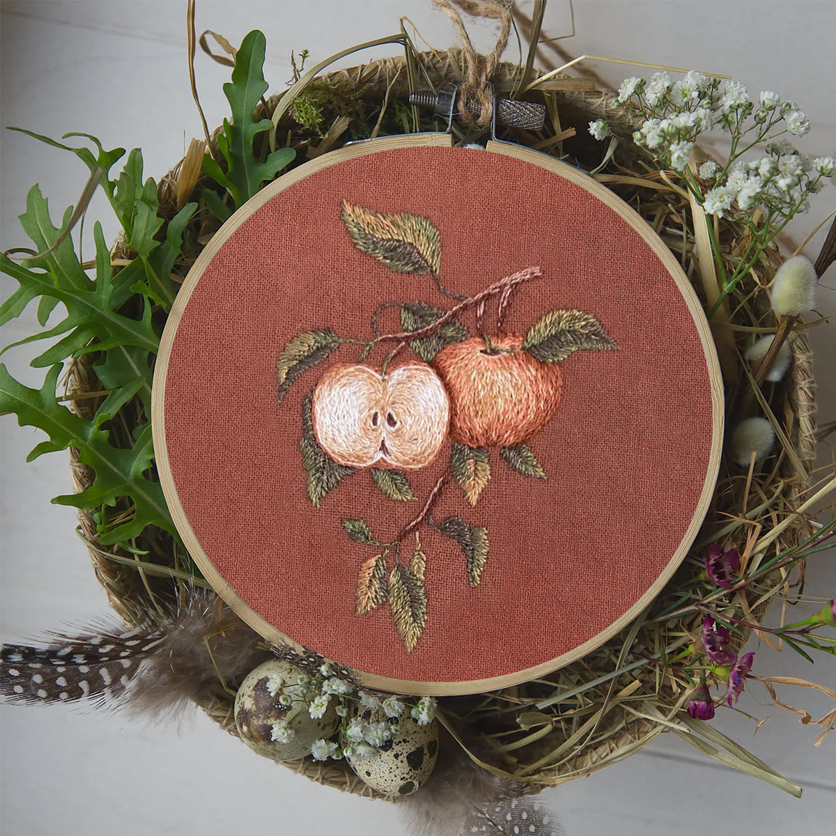 Rubbyoo Embroidery Kit- Apple