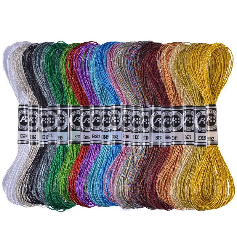 Gradient Embroidery Thread - 8 Meters 12 Strands  Gold And Silver Thread | Diy Handmade Wire