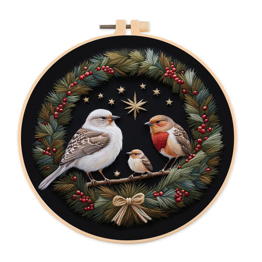 Rubbyoo Embroidery Kit -  Bird Family