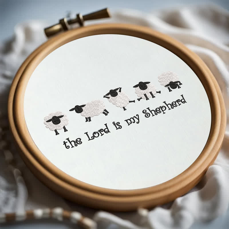 Rubbyoo Embroidery Kit - The Lord is My Shepherd