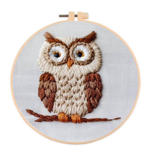 Rubbyoo Embroidery Kit - Owl Forest