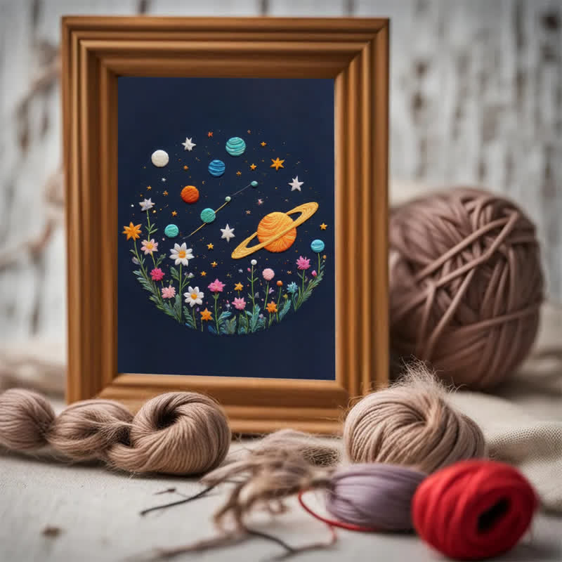 Rubbyoo Embroidery Kit - Planets and Stars