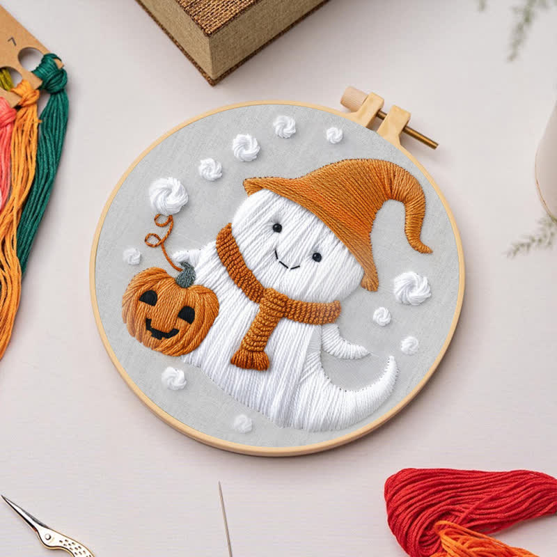 Rubbyoo Embroidery Kit - Ghost Halloween