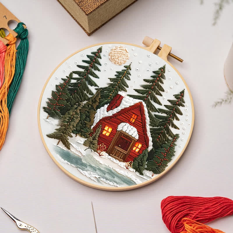 Rubbyoo Embroidery Kit - Winter Forest