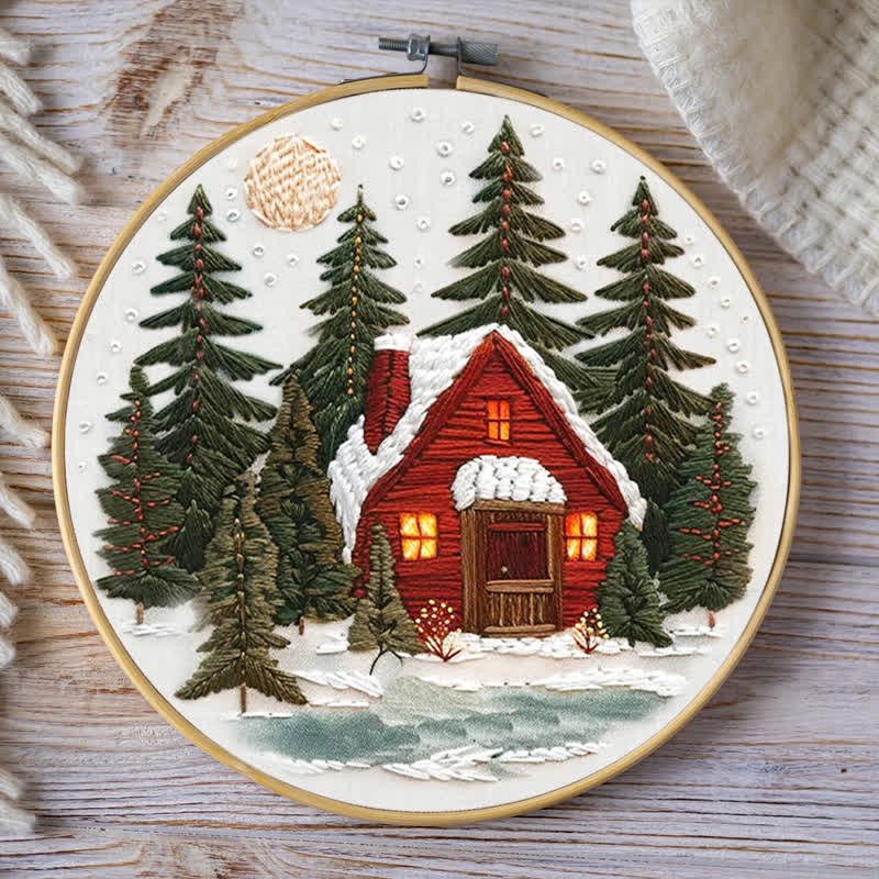 Rubbyoo Embroidery Kit - Winter Forest
