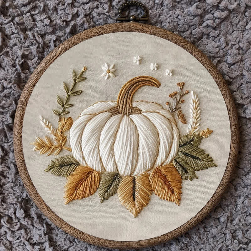 Rubbyoo Embroidery Kit - White Pumpkin