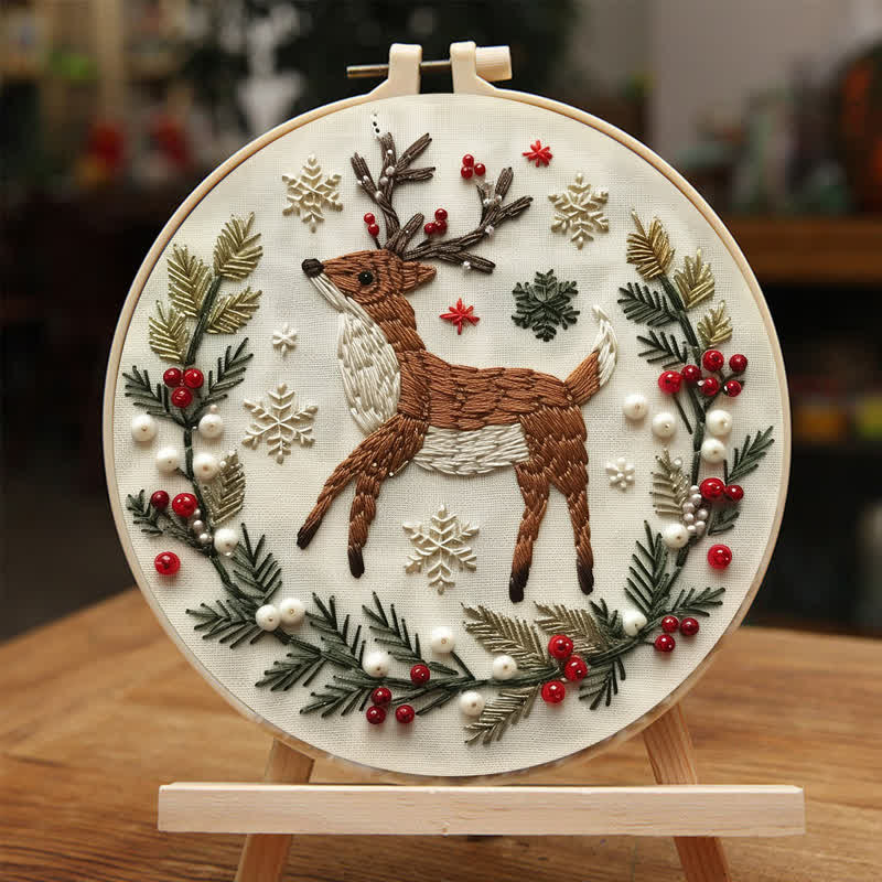 Rubbyoo Embroidery Kit - Christmas Deer
