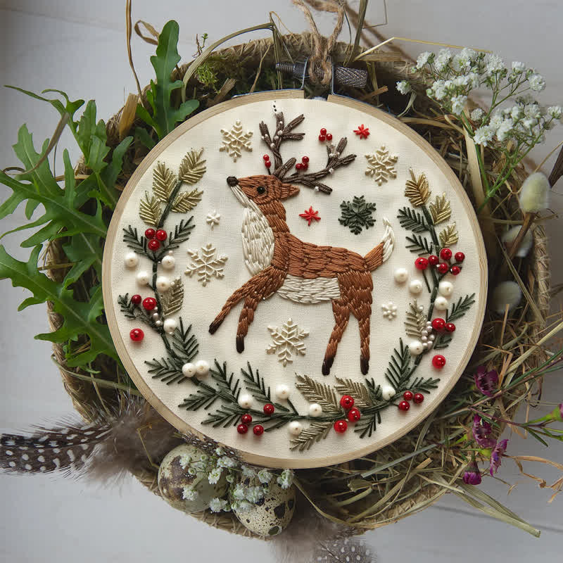 Rubbyoo Embroidery Kit - Christmas Deer
