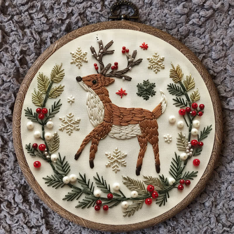Rubbyoo Embroidery Kit - Christmas Deer