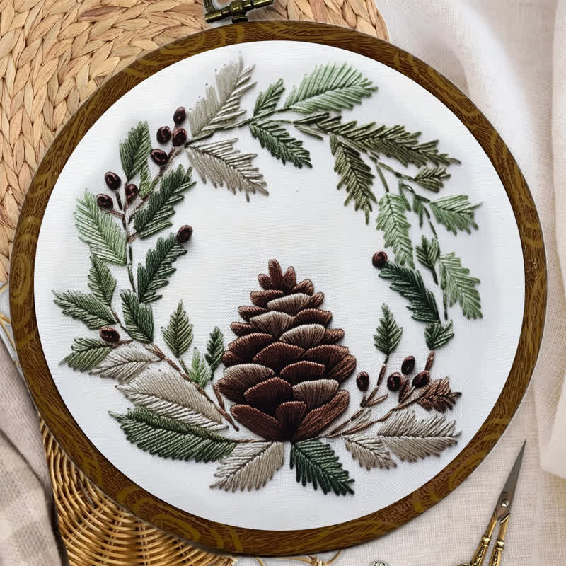 Rubbyoo Embroidery Kit - Pinecone